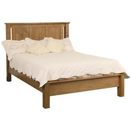 Queen Frame Bed with Low Footboard